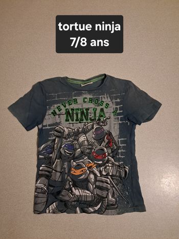 Tee-shirt MC tortue ninja 7/8 ans