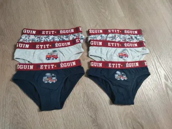 Lot de 6 slips garçon 4/5 ans