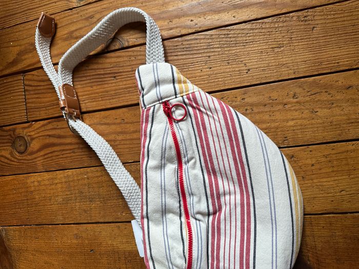 Sac banane upcyclé tissu vintage #RAY54 - photo numéro 1