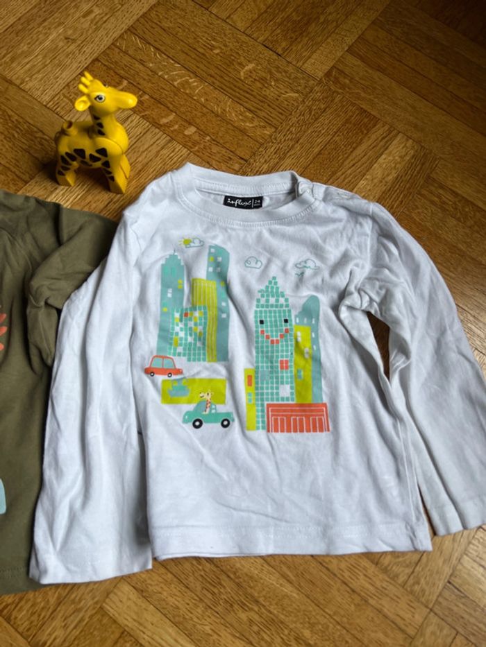 Lot 2 t-shirt manches longues 2ans - photo numéro 3