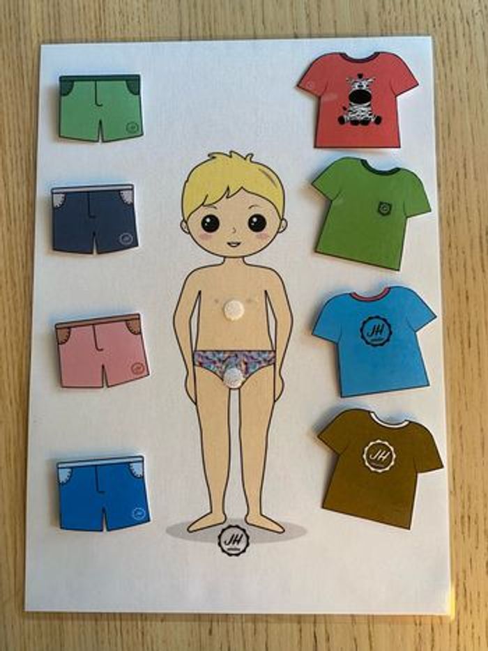 Fiche Montessori : Habiller le petit garçon