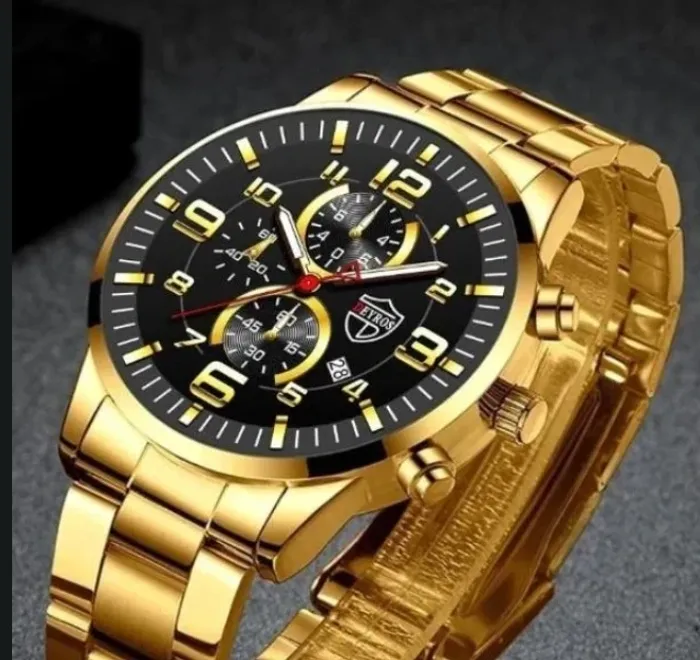 Montres de sport pour hommes, montre-bracelet style luxe à Quartz en acier inoxydable