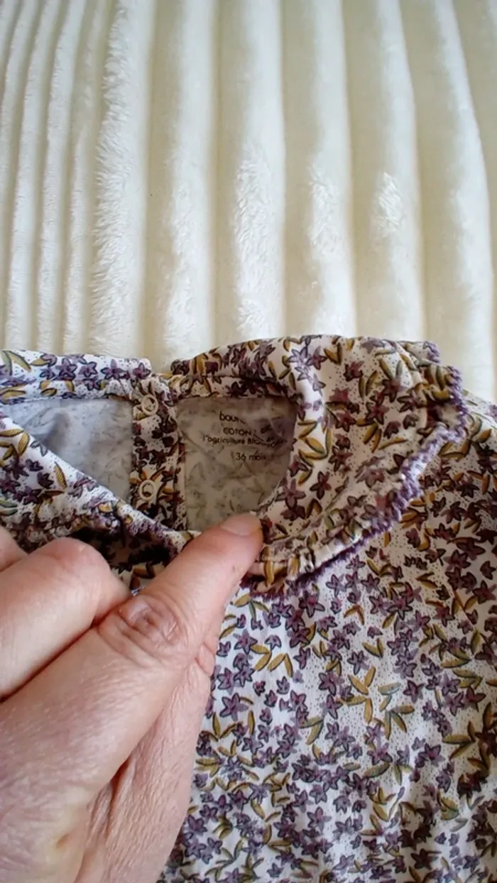 Blouse fleurie chemise manche longue - photo numéro 3