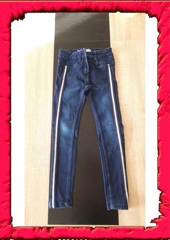Jeans skinny taille ajustable 7 ans effet usé