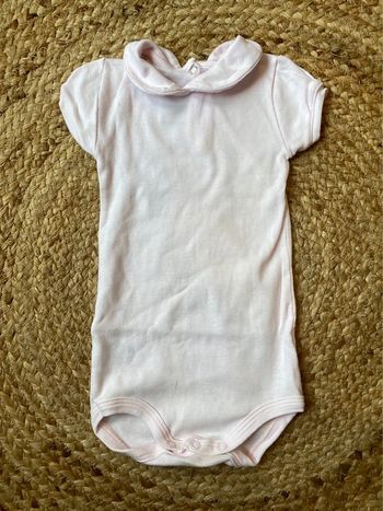 Body petit bateau fille avec col, 6 mois