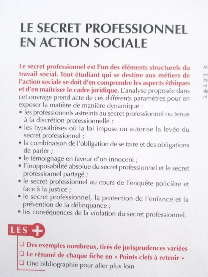 Maxi Fiches Le secret professionnel en action sociale - photo numéro 5