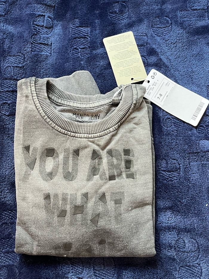 Sweat gris Mango kids 8 ans