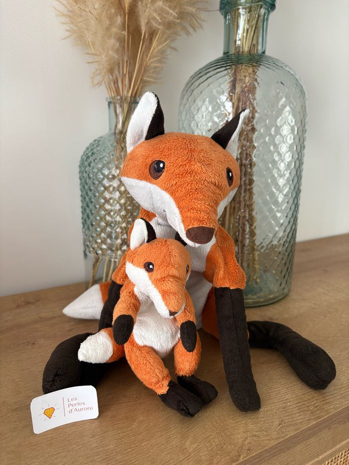 Peluche maman et bébé renard IKEA