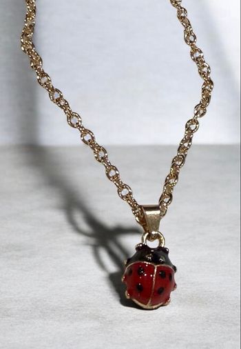Collier avec pendentif coccinelle