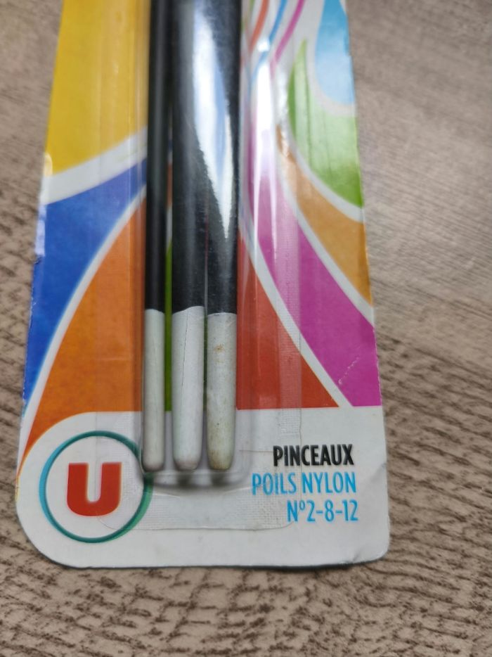 Lot de 3 pinceaux nylon - photo numéro 2