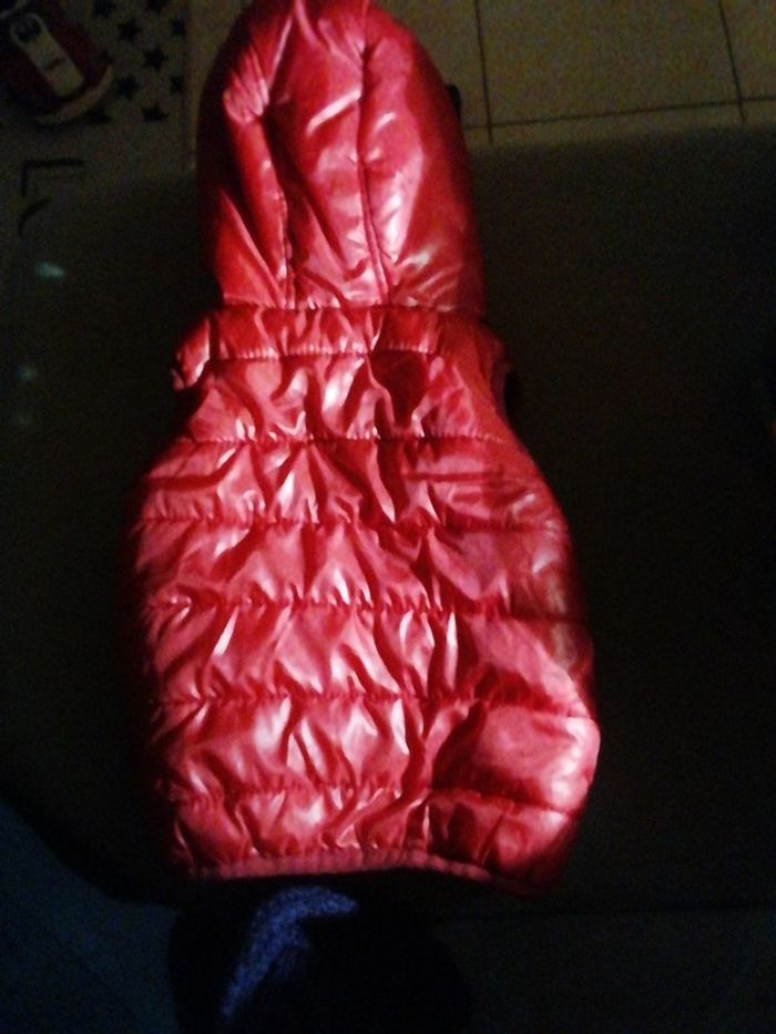 Veste sans manche doudoune Parka bébé in extenso rouge - photo numéro 4