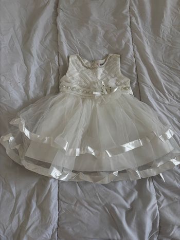 Robe de fête blanche bébé 6 mois