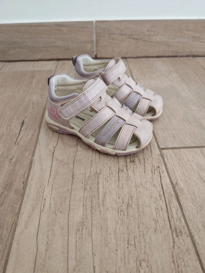 Sandales lilas à scratch pointure 23 - photo numéro 6