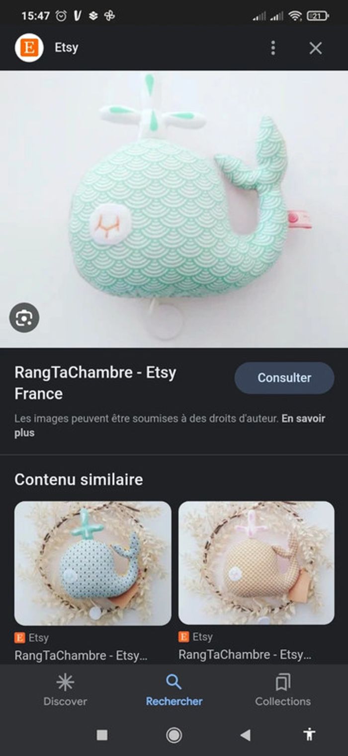 Baleine musicale tbe handmade RangTaChambre - photo numéro 4