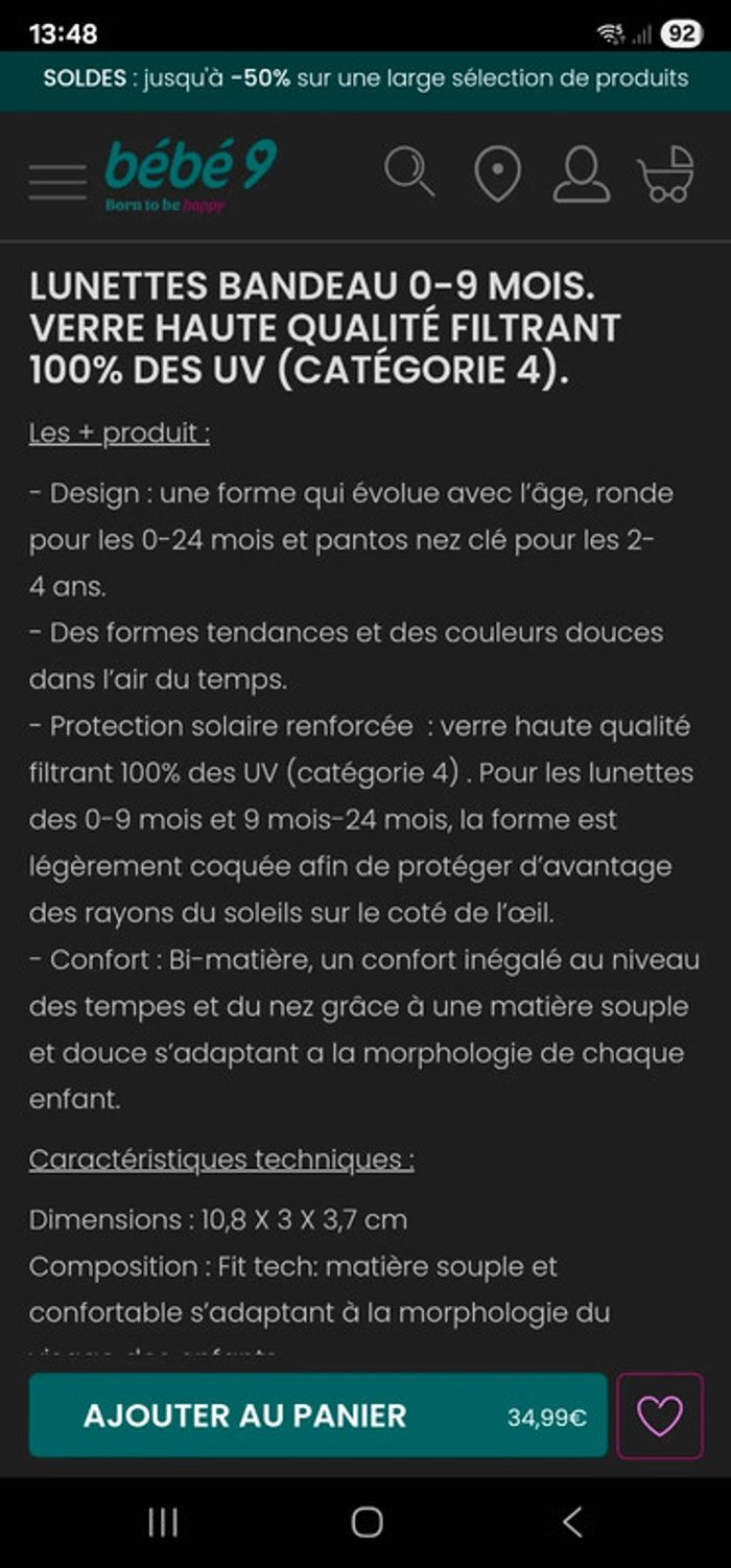 Lunettes bébé 0-9 mois - photo numéro 8