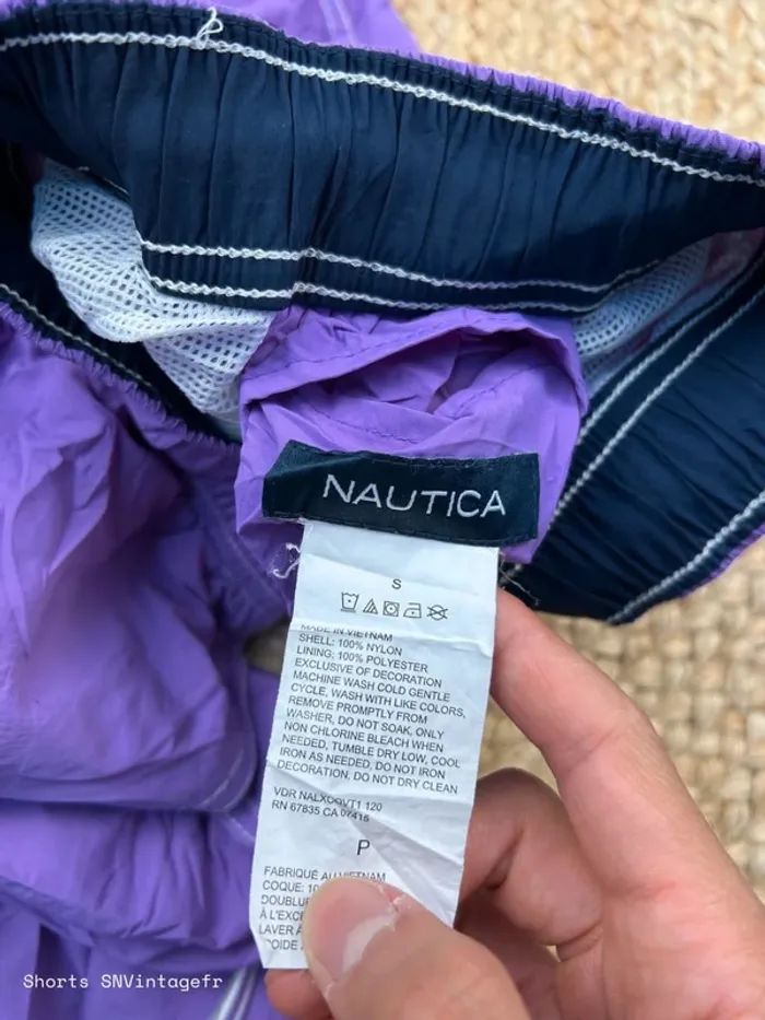 Short de Bain Nautica Homme Violet | Taille S | Très Bon État | Swimwear Vintage | SM733 - photo numéro 3
