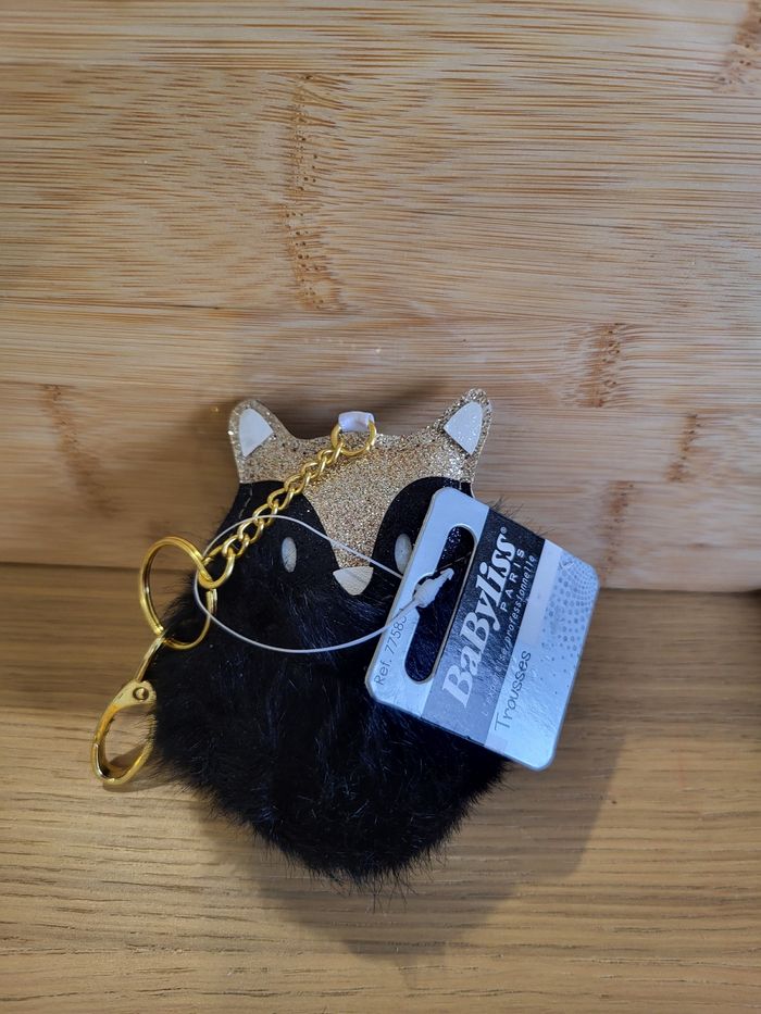 Porte clé animal mignon boule de poils pompom
