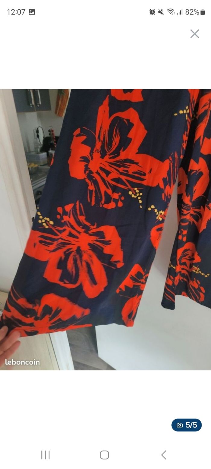 Pantalon large fleuris-Taille M(38) - photo numéro 5