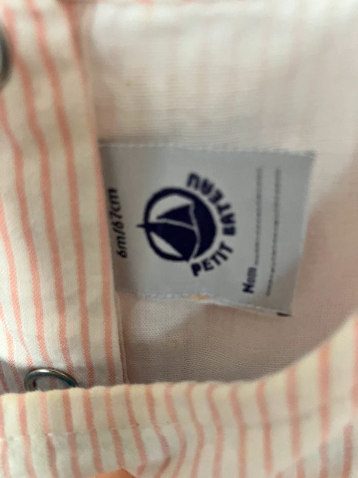 Jolie robe rayée rose/blanc sans manches été 6 mois Petit bateau - photo numéro 6