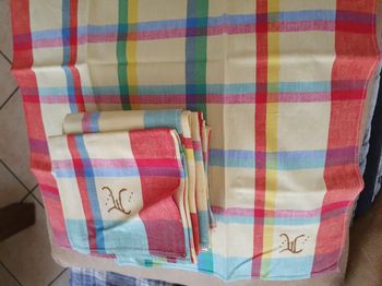 Lors 10 serviettes brodée