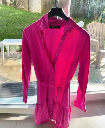 Robe chemise rose