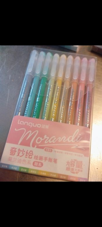 Boîte stylo gel Languo x9 neuf  Morandi 551