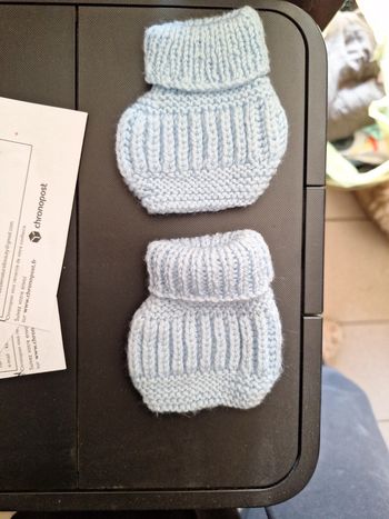 Chaussons naissance bleu