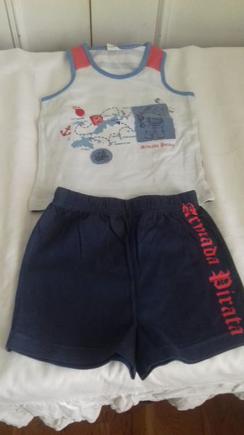 1 débardeur et son short garçon 18 mois 