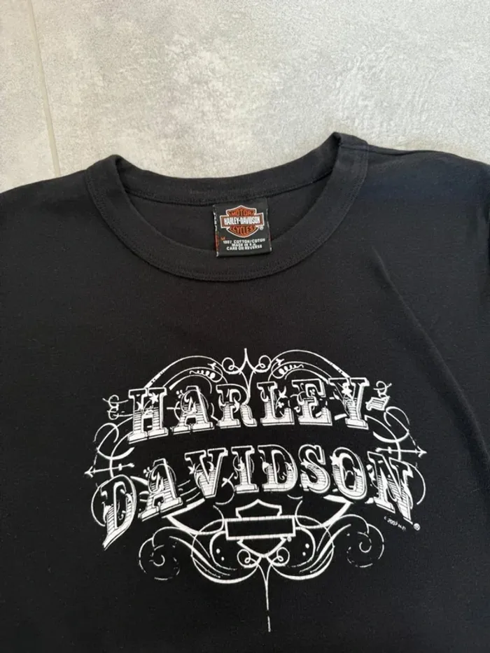 T-shirt Harley Davidson femme noir taille M super état - photo numéro 6