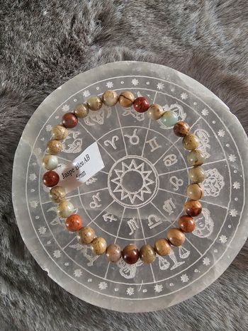 Bracelet Boule 06mm Jaspe Bleu AB