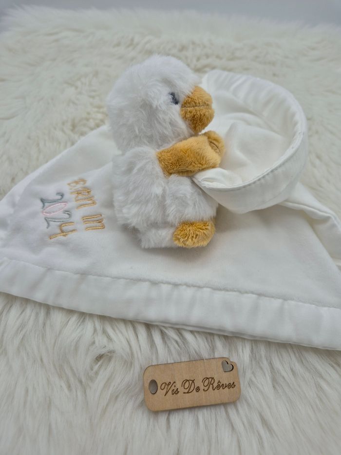 Doudou mouchoir Canard blanc jaune moutarde Born in 2024 Primark - photo numéro 3