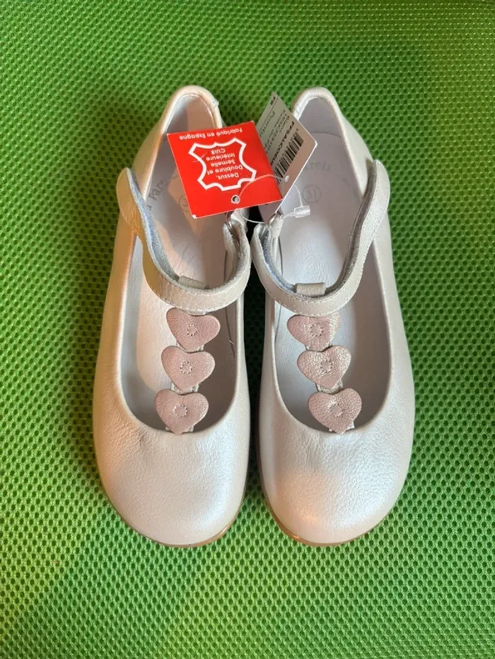 Neuves - Babies ballerines cuir DPAM 31 - photo numéro 2