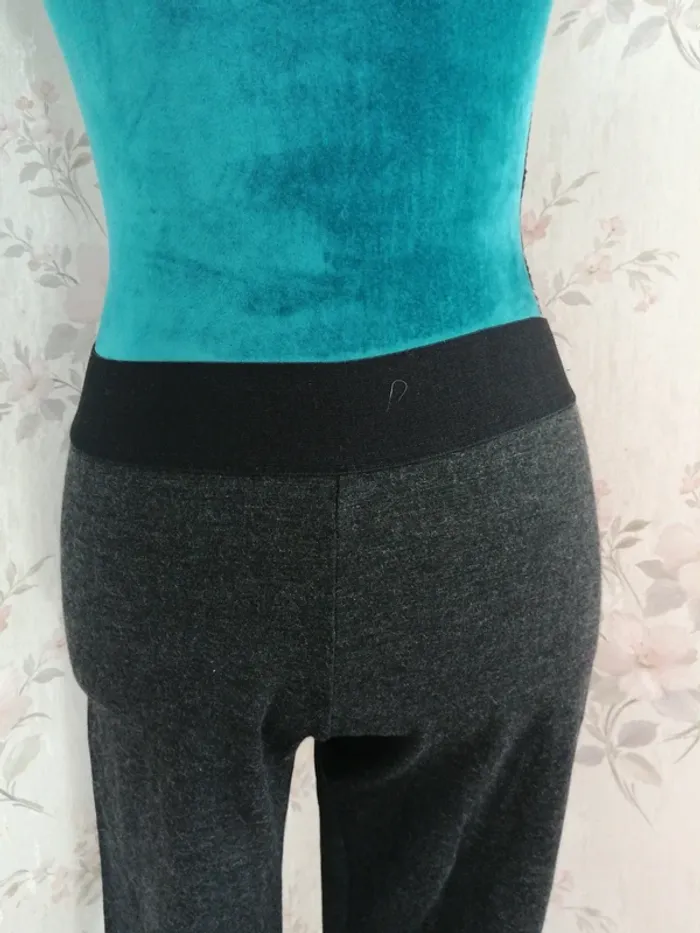 Pantalon legging gris chiné élastique à la taille / camaïeu / (M) - photo numéro 3