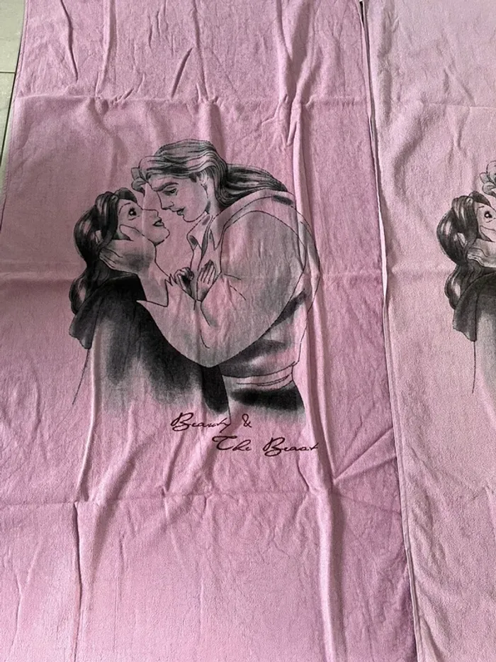 Lot de 2 serviettes / drap de plage enfant Orchestra La Belle et la Bête - photo numéro 2