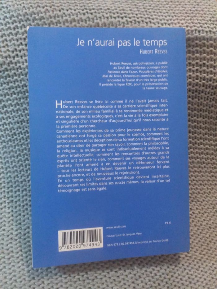 Hubert Reeves - Je n'aurais pas le temps - photo numéro 2