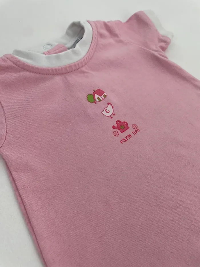 Combinaison rose à manches courtes - Texbasic – Naissance - photo numéro 4