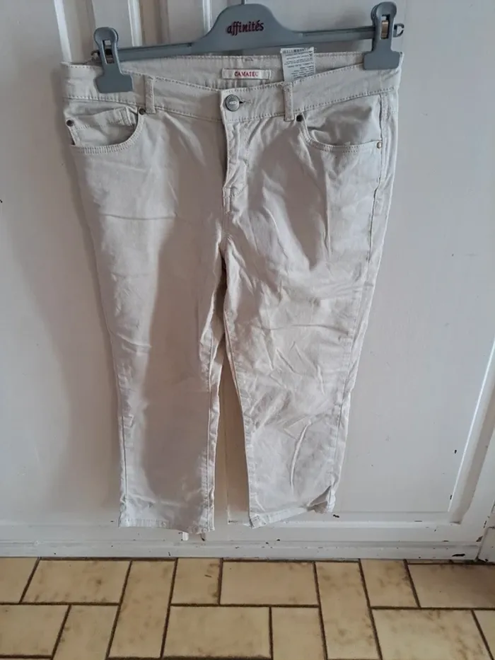 Pantacourt beige 38 camaïeu