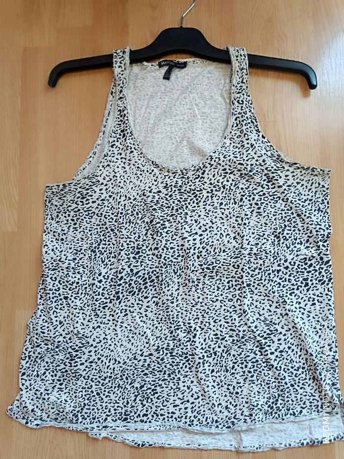 Haut noir - blanc Mango en T.L - photo numéro 4