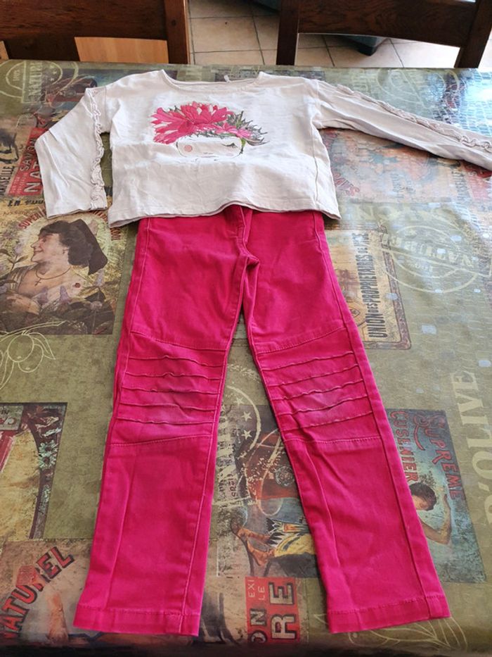 Ensemble pantalon rose 4ans