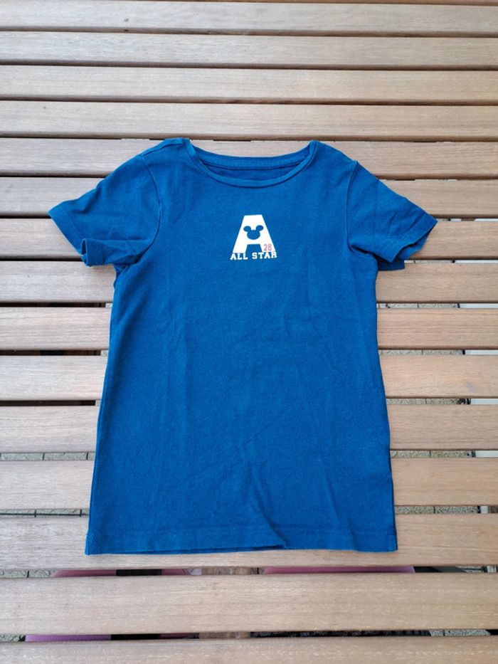 Tee-shirt marine mickey taille 3/4 ans