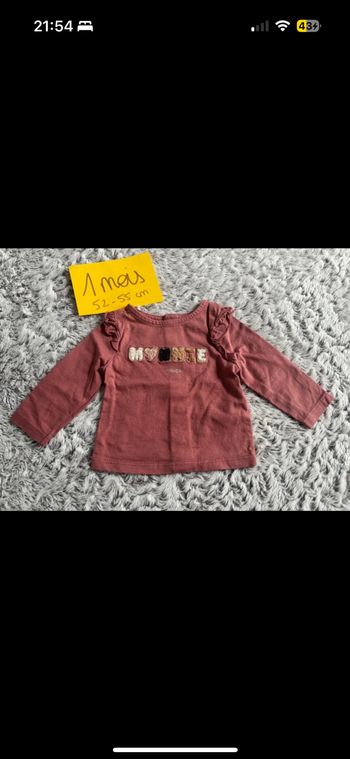 Tee shirt ML 1 mois Minnie