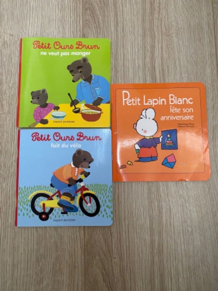 Livre petit ours brun et petit lapin blanc