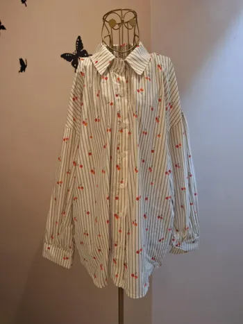 Chemise fines rayures imprimée - Made in italy