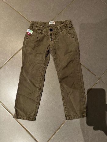Pantalon avec fermeture par 4 boutons - Chipie - Garment / Cœurs - Marron - 4 ans