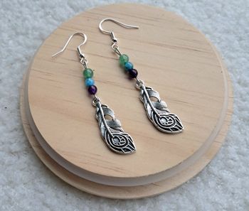 Boucles d’oreilles Paon