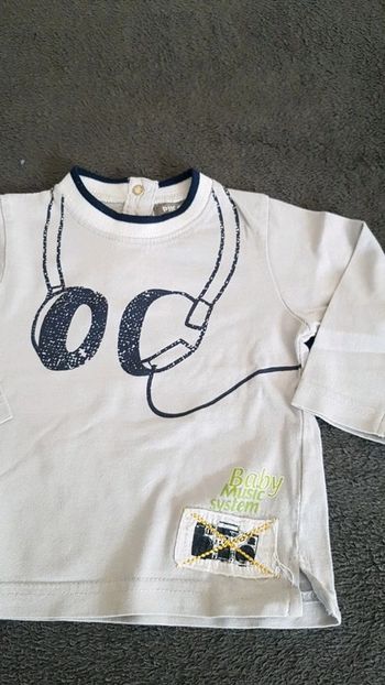 T-shirt manche longue gris 12 mois