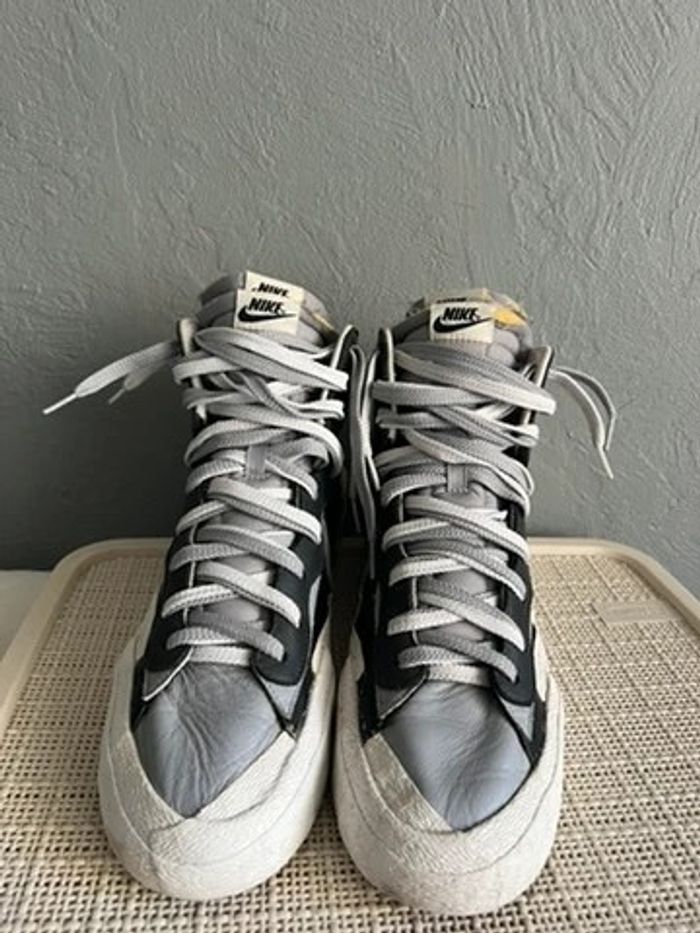 Nike Blazer Mid Sacai Noir/Gris - photo numéro 5