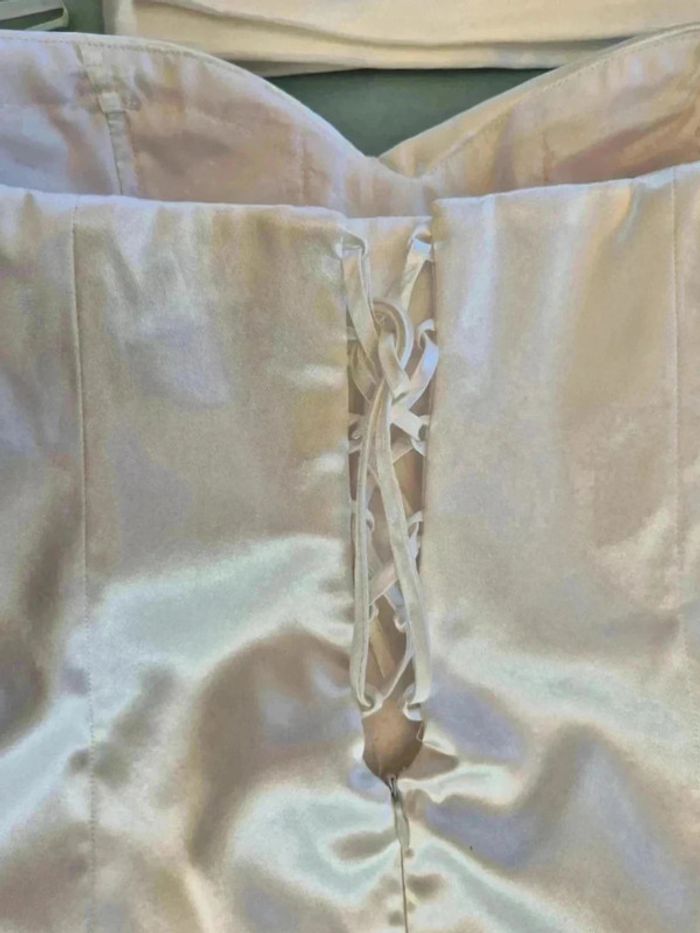 Robe de cérémonie écru effet satin avec son etole 🌹40/42 🌹 - photo numéro 4