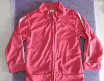 Veste rose avec bande blanche sur les manches - Domyos