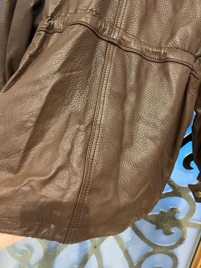 Manteau blouson veste cuir vintage taille L marque Heitorn - photo numéro 15
